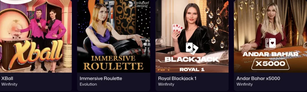 Les meilleurs jeux en direct sur le casino Win Beast.