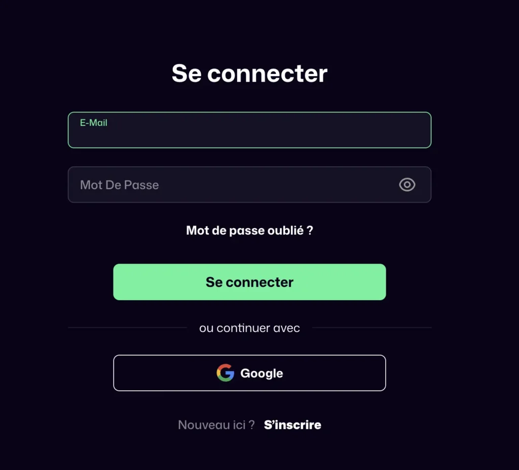 Connectez-vous au casino en ligne Winbeast après votre inscription.